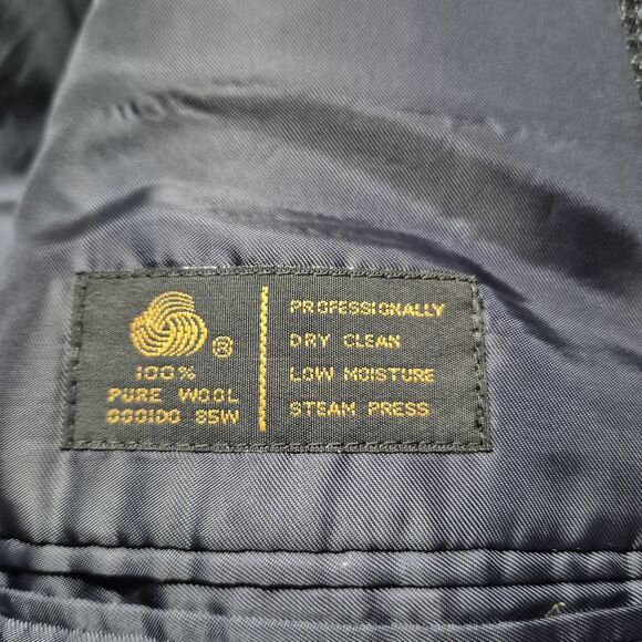 Jones New York Size 40L Men's Jacket Coat Blazer Dark Gray Famous Barr Formal - Picture 11 of 13